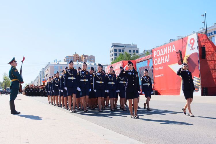 Кадеты на параде